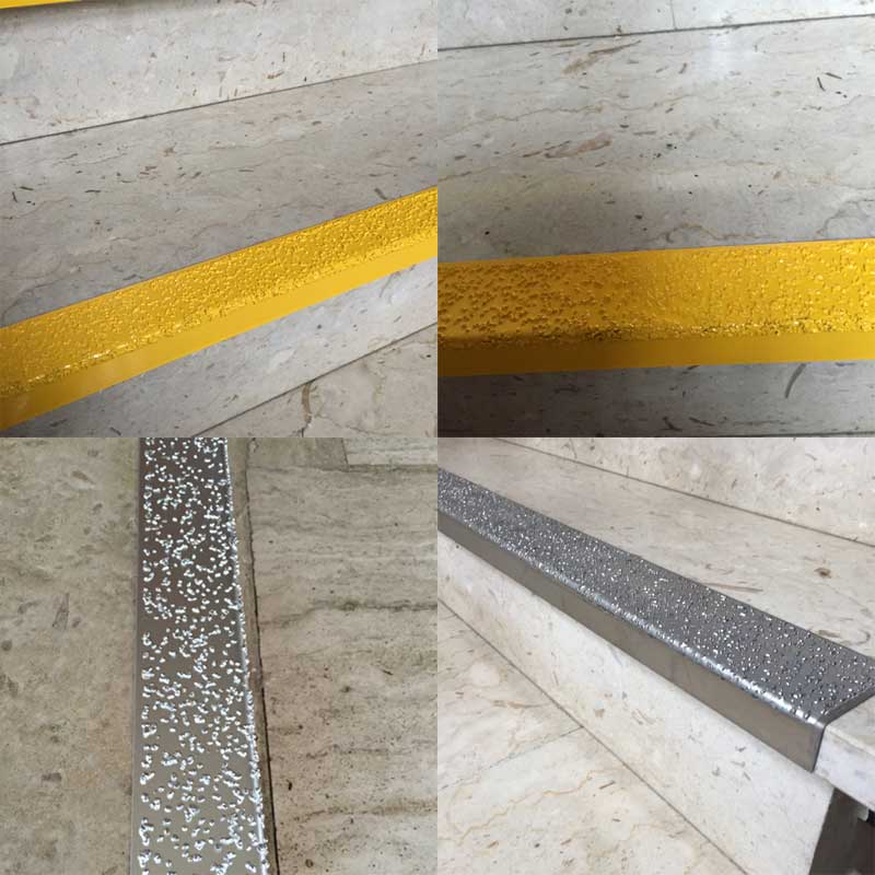 Profili antiscivolo per gradini Scale Pavimenti metallici industriali