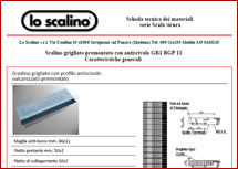 Sclaino grigliato con profilo antiscivolo